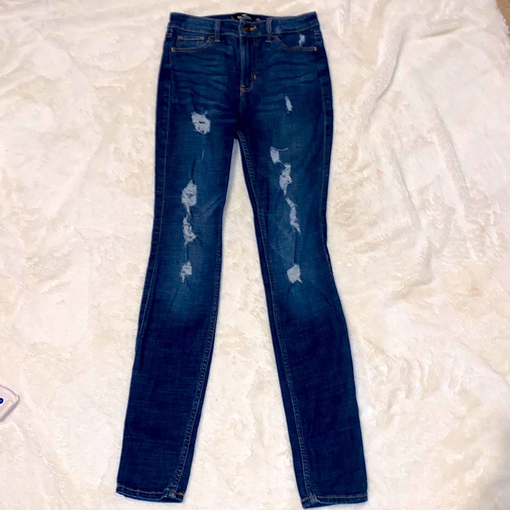 HOLLISTER High Rise Super Skinny Jeana size 1R W 25 L 30